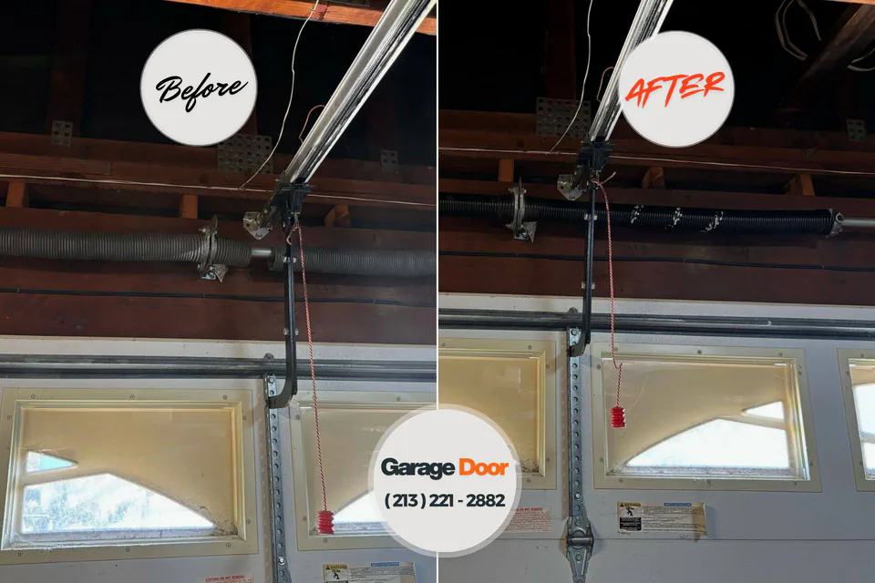Before and after: garage door opener repair Minneola, FL